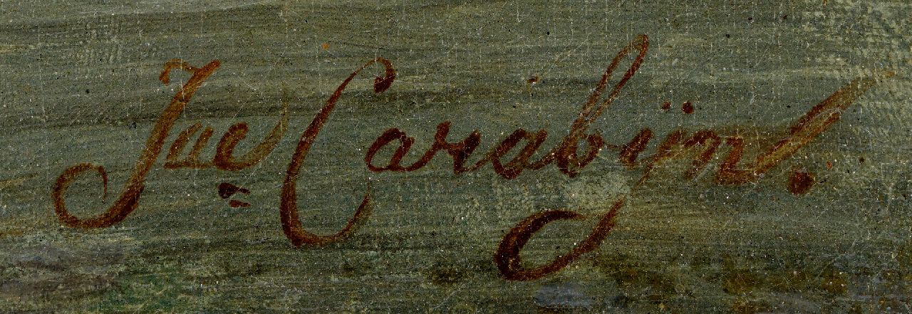 George Henry Hendriks Signaturen Dorf am Fluss mit Fußfähre und Segelschiffen