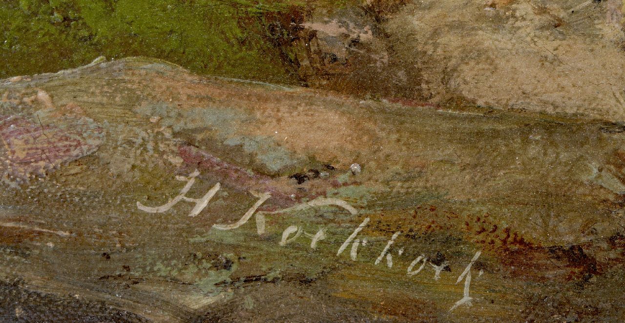 Hermanus Koekkoek Signaturen Strandszene mit Fischern und Schiffen an einer felsigen Küste