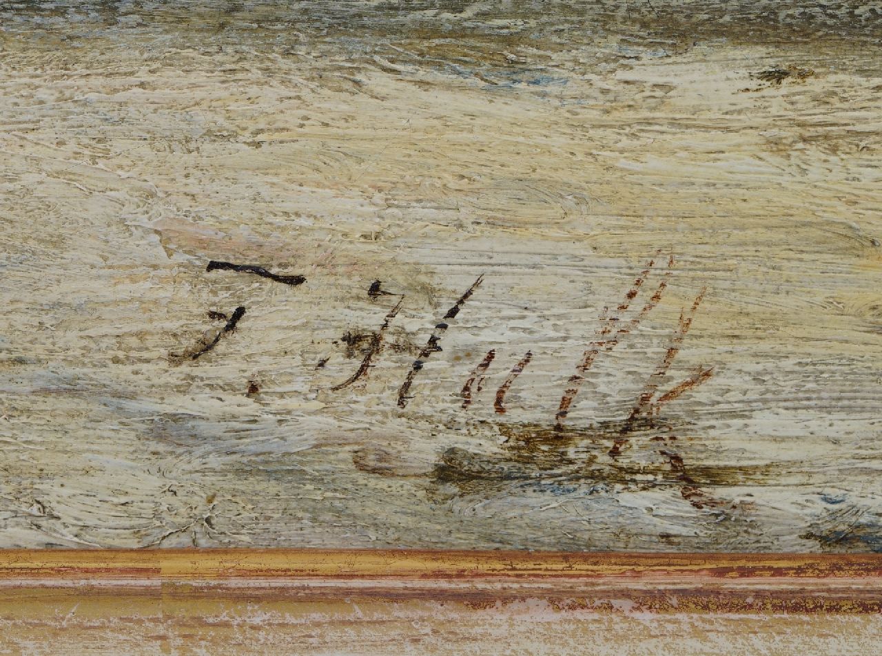 Johannes Frederik Hulk Signaturen Haarlem im Winter