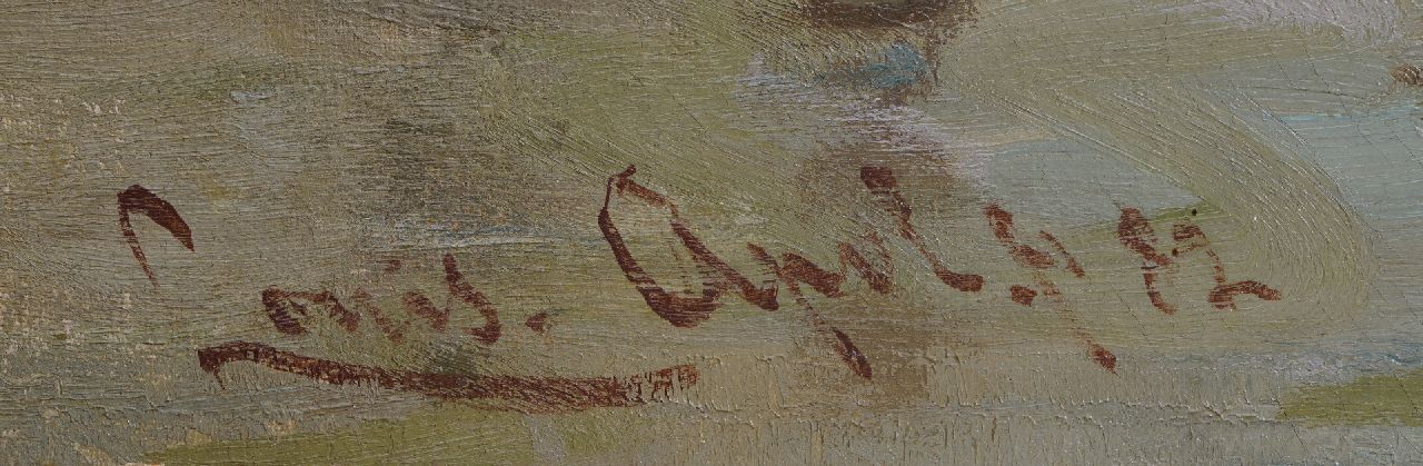 Louis Apol Signaturen Ein Blick auf Dordrecht über den Fluss Merwede