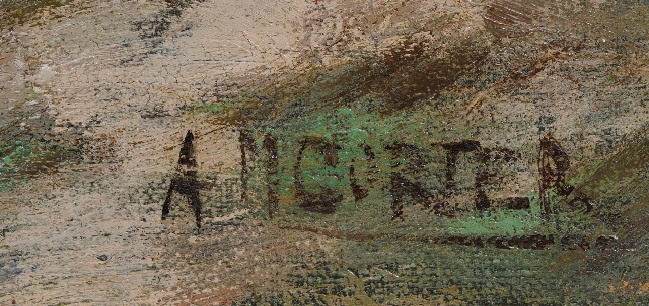 Arnold Marc Gorter Signaturen Blühender Apfelbäume bei einem Bauernhof