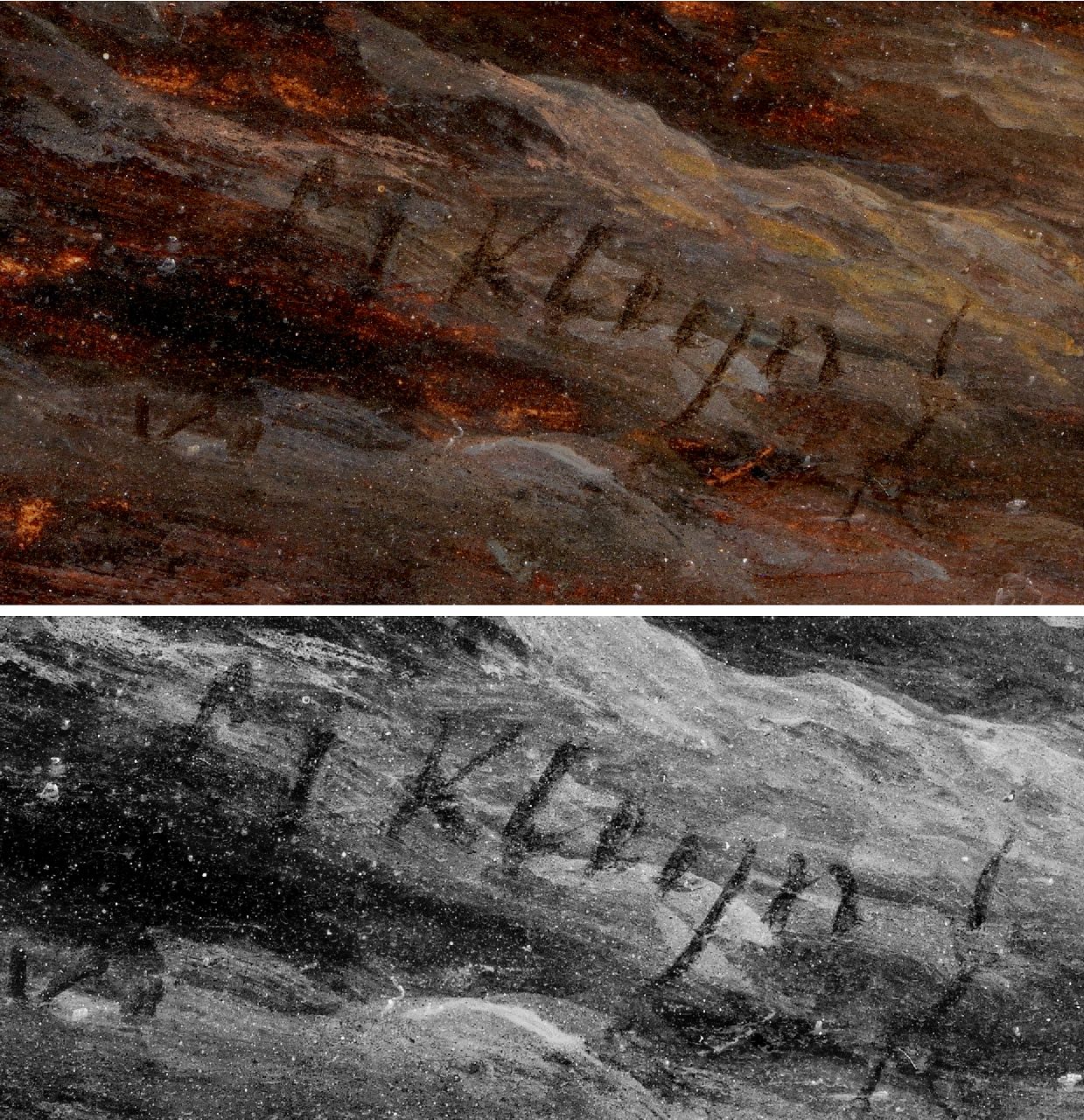 Lodewijk Johannes Kleijn Signaturen Blick auf den Rhein bei Arnhem