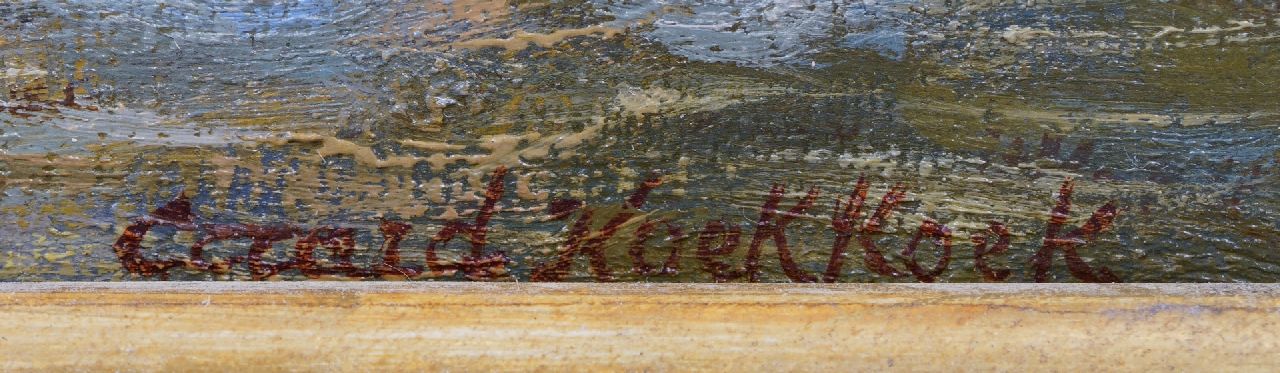 Gerard Koekkoek Signaturen Blick auf Dordrecht vom Wasser aus