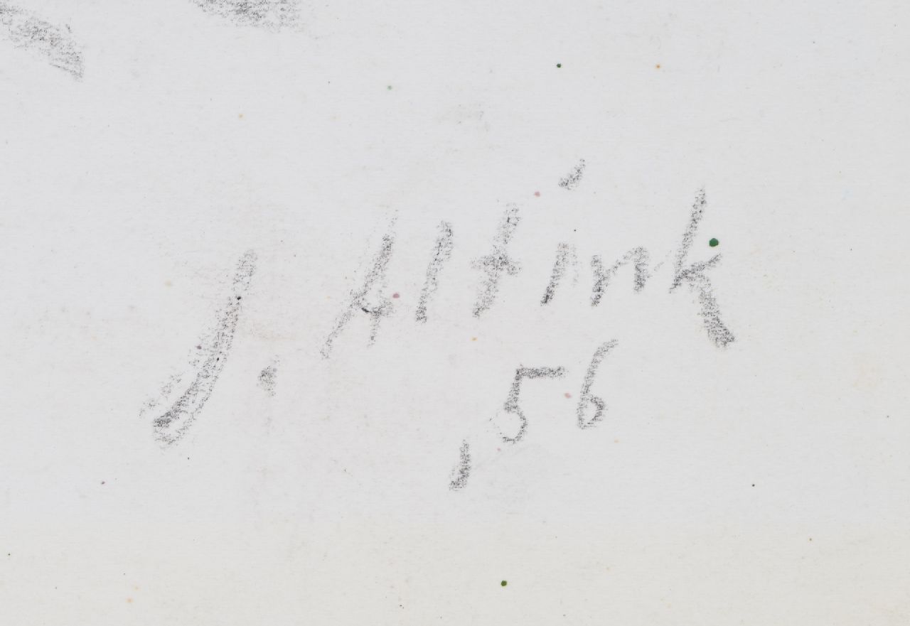 Jan Altink Signaturen Bauernhof mit Heuschupfen