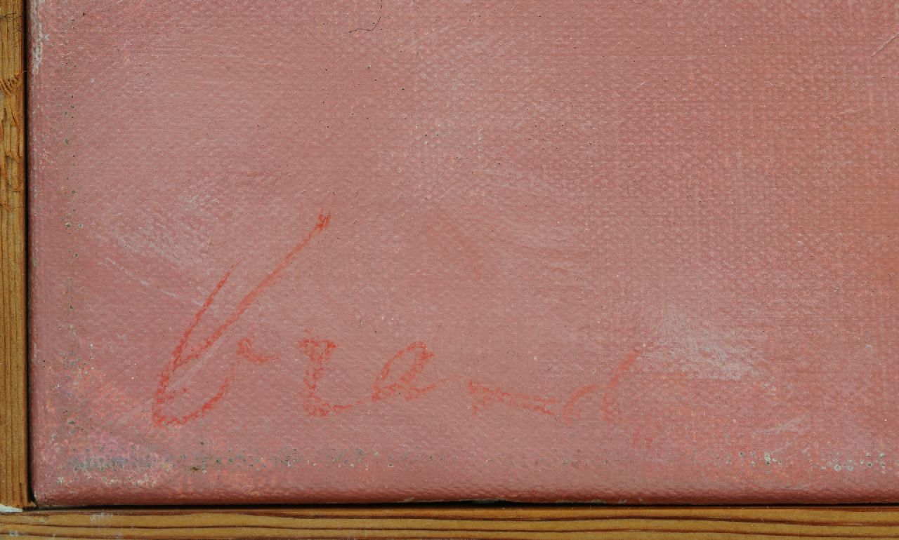 Eugène Brands Signaturen Landschaft mit geometrischen Elementen