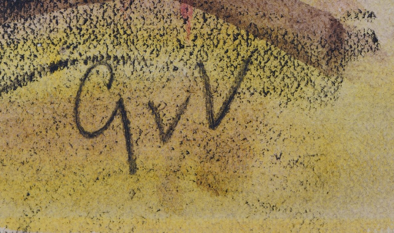 Geer van Velde Signaturen Bauer mit Kuh in einem Landschaft