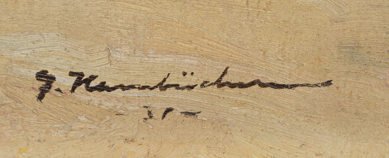 Georg Hambüchen Signaturen Strandszene in Katwijk