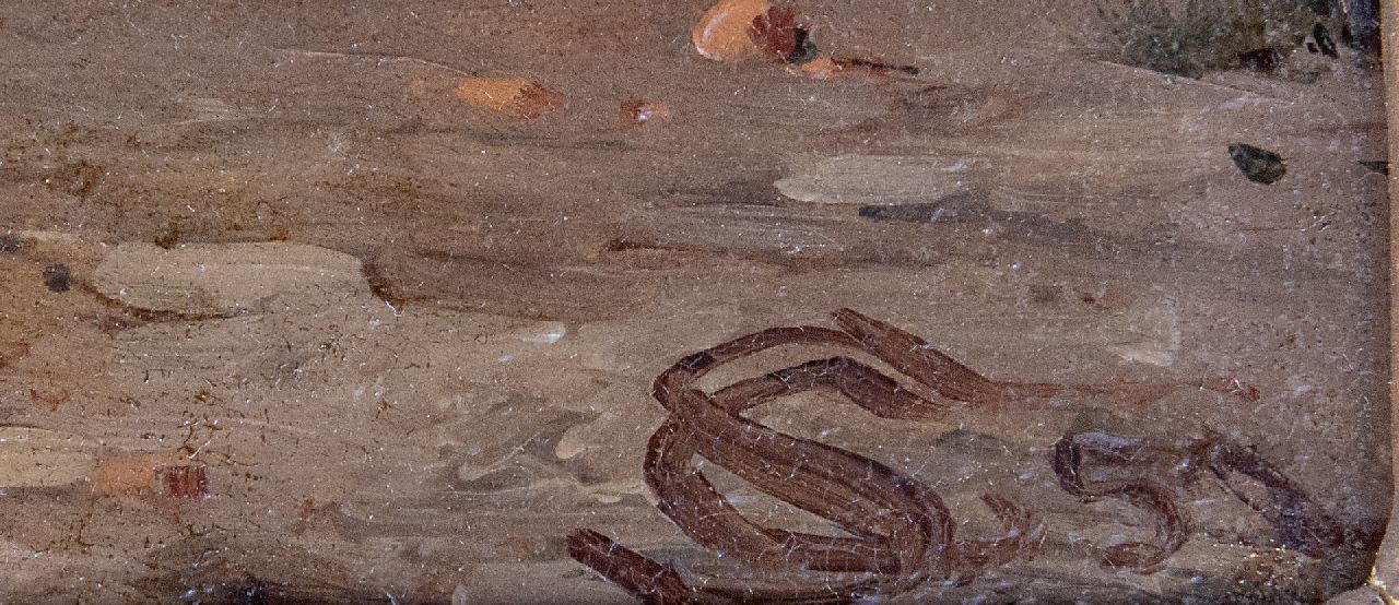 Cornelis Springer Signaturen Niederländisches Stadtbild mit Marktplatz