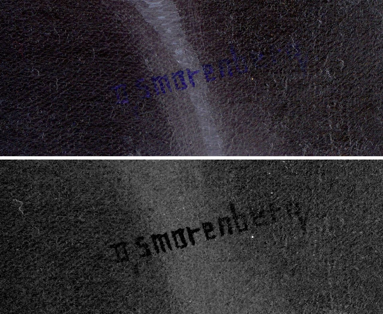 Dirk Smorenberg Signaturen Anemonen in einer leuchtend blauer Vase