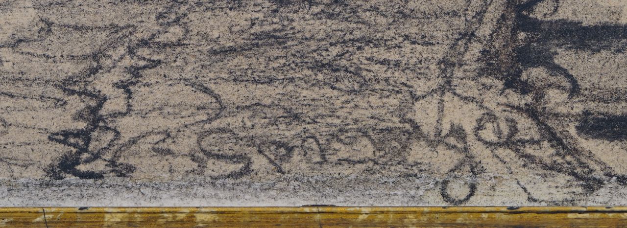 Cornelis Springer Signaturen Blick auf die Nieuwstraat in Hasselt, Overijssel
