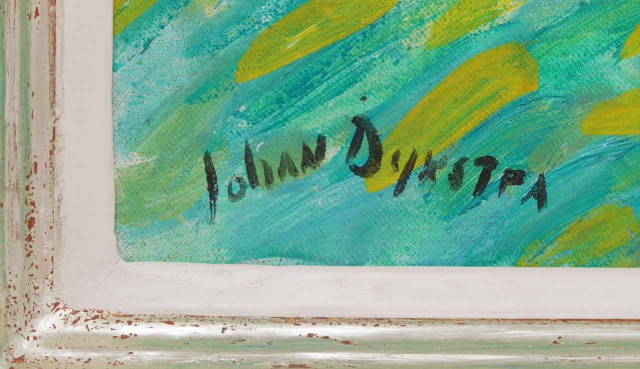 Johan Dijkstra Signaturen Sonnige Landschaft mit schneebedeckten Bergen