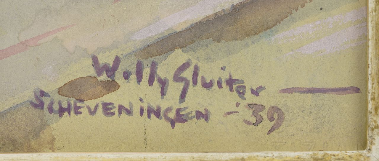Willy Sluiter Signaturen Auf der Terrasse, Scheveningen