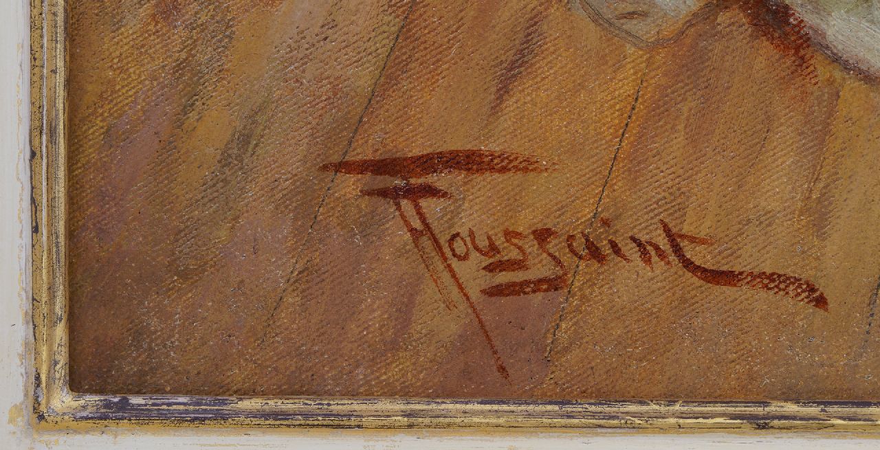 Fernand Toussaint Signaturen Elegante Gesellschaft an Bord eines Ozeandampfers