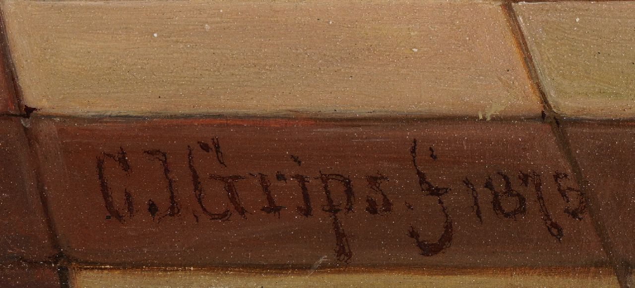 Carel Jozeph Grips Signaturen Mutter und Kind in einem alt-holländischen Interieur