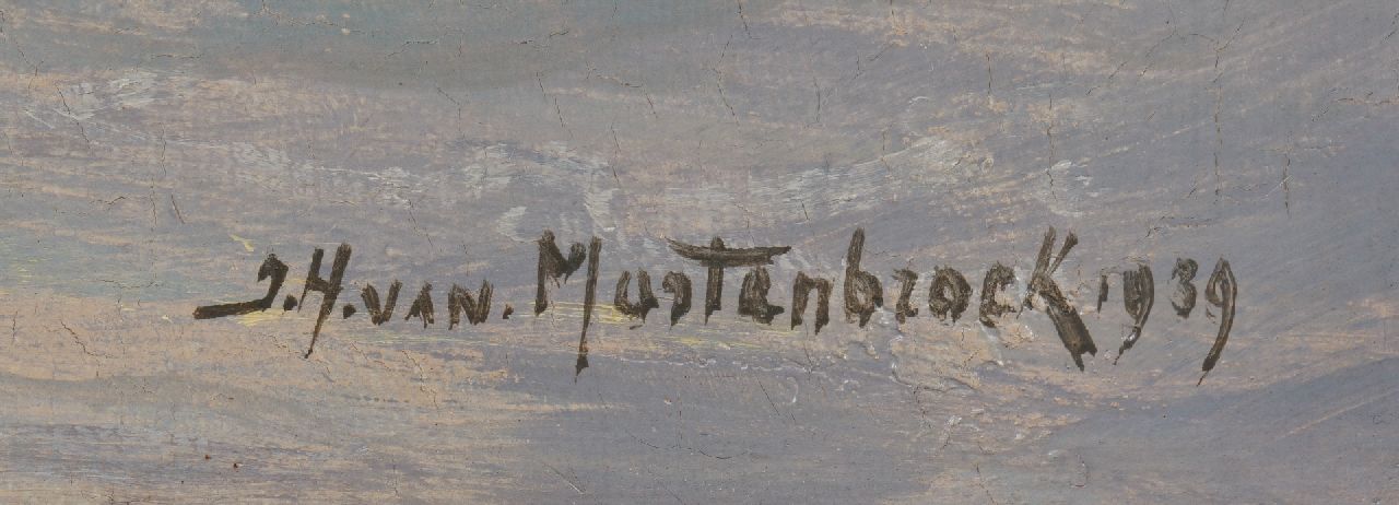 Johan Hendrik van Mastenbroek Signaturen Abenddämmerung am IJsselmeer