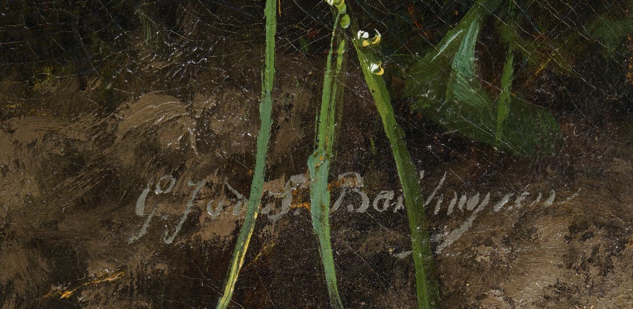 Gerardine van de Sande Bakhuyzen Signaturen Primeln, Phlox und Astern auf dem Waldboden