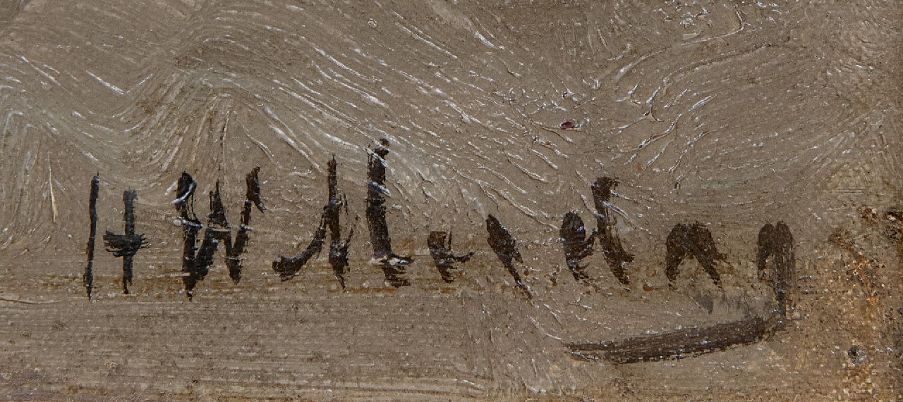 Hendrik Willem Mesdag Signaturen Fünf Fischerboote in der Brandung
