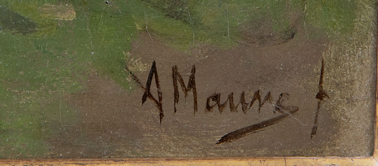 Anton Mauve Signaturen Schafe am Kanal