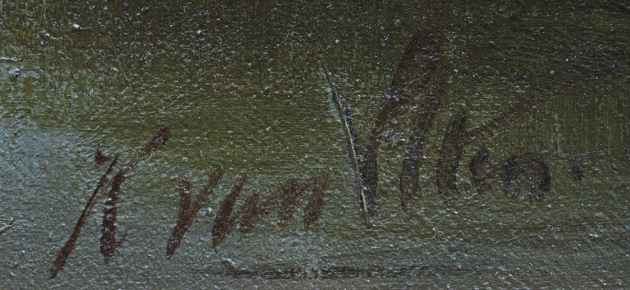 Hendrik Dirk Kruseman van Elten Signaturen Bauernhof am Wasser