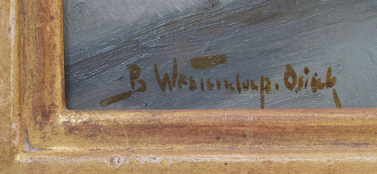 Betsy Osieck Signaturen Ansicht auf den Valeriusplatz Amsterdam (von der Werkstatt der Malerin aus)