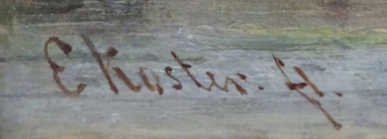 Everhardus Koster Signaturen Ruderer auf dem Havenrak, Broek in Waterland