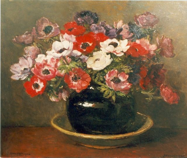 Johannes Evert Akkeringa | Flowers in a jar, Öl auf Leinwand, 41,7 x 51,4 cm, signed l.r.