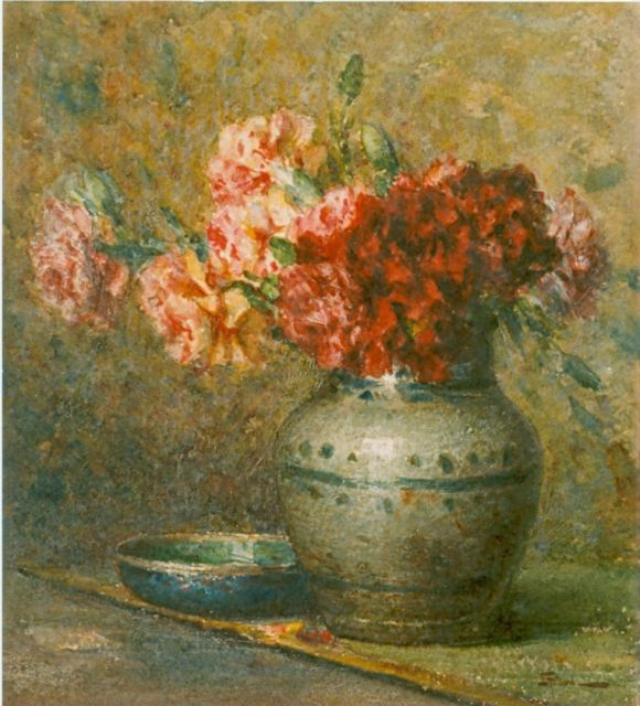Filliard E.  | Flowers in a vase, Aquarell auf Papier 32,6 x 29,5 cm, signed l.r.