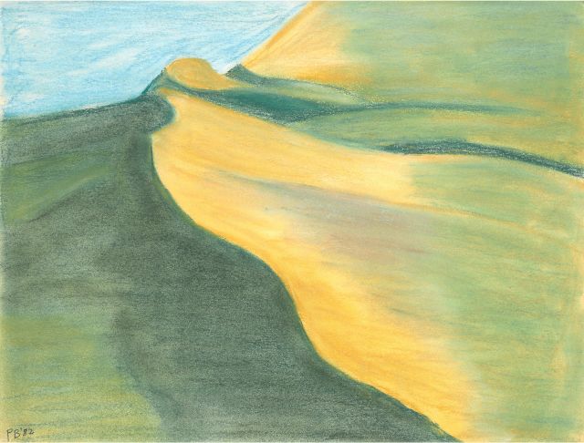 Prins Bernhard | A mountain landscape, Pastell auf Papier, 27,0 x 35,5 cm, signed with initials P.B. l.l. und dated '82