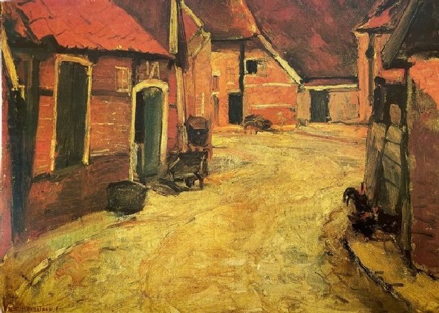 Piet Mondriaan | On the Lappenbrink, Winterswijk, the Netherlands, Öl auf Leinwand  auf Holzfaser, 33,5 x 45,0 cm, signed l.l.