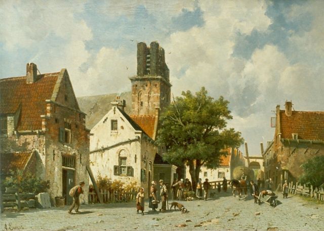Adrianus Eversen | View of Ransdorp, Öl auf Leinwand, 62,3 x 96,0 cm, signed l.l.