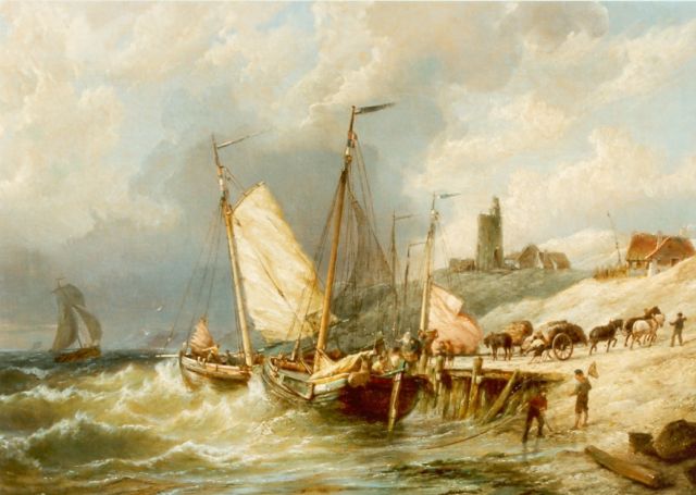 Pieter Cornelis  Dommershuijzen | A stiff breeze, Öl auf Leinwand, 47,5 x 69,0 cm, signed l.r. und dated '72
