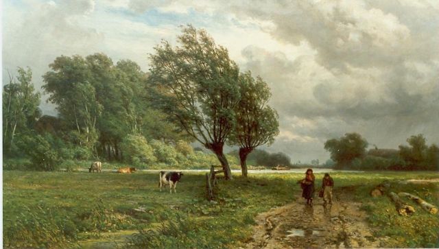 Borselen J.W. van | After a storm comes a calm, Öl auf Leinwand 45,5 x 70,5 cm, signed l.l.
