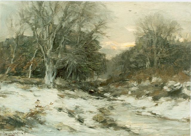 Louis Apol | A snow-covered landscape, Öl auf Leinwand, 25,2 x 35,2 cm, signed l.l.