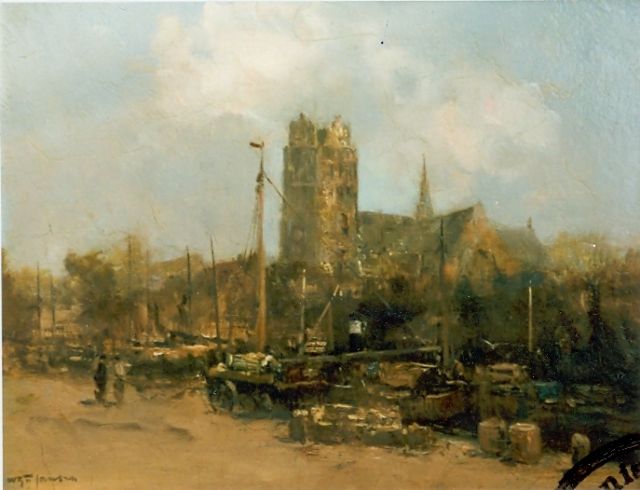 Willem George Frederik Jansen | The limekiln, Dordrecht, Öl auf Leinwand, 33,5 x 41,5 cm, signed l.l.