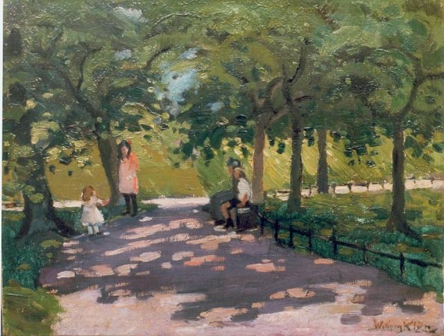 Klijn W.H.  | Children playing, Öl auf Leinwand 30,2 x 39,3 cm, signed l.r.
