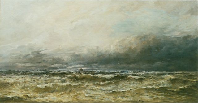 Hendrik Willem Mesdag | Sea view, North Sea, Öl auf Leinwand, 90,0 x 170,0 cm, signed l.r.