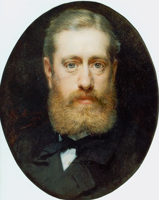 Willy Martens | A portrait of a gentleman, Öl auf Leinwand, 22,4 x 17,9 cm, signed l.l. und dated 1883