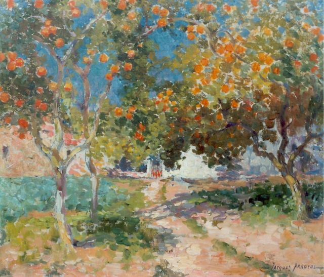 Jacob Madiol | Orchard, Öl auf Leinwand, 45,0 x 52,3 cm, signed l.r.