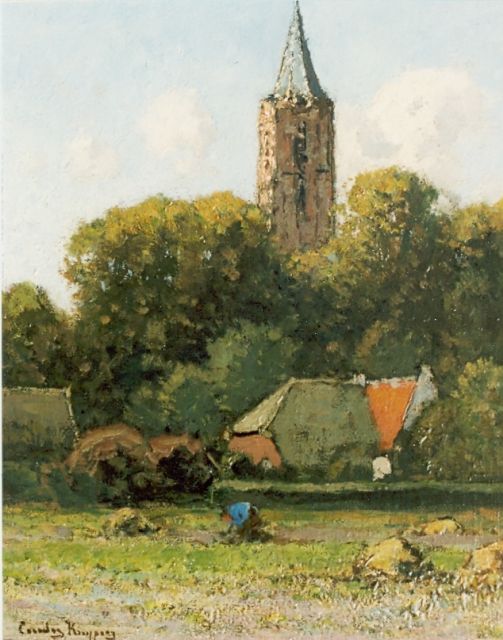 Cornelis Kuijpers | A view of Soest, Öl auf Holz, 31,0 x 26,5 cm, signed l.l.
