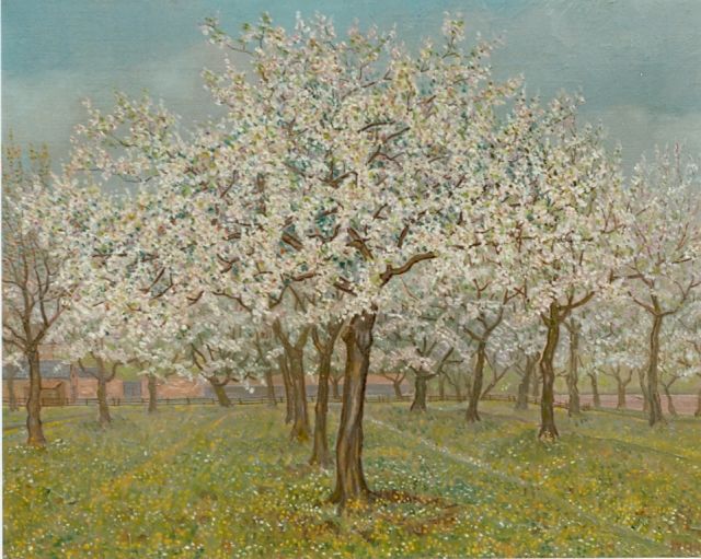 Jakob Nieweg | Blossom trees, Öl auf Leinwand
