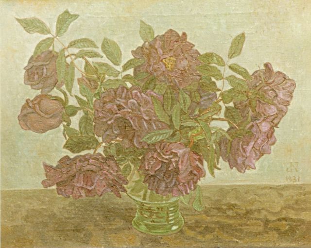 Jakob Nieweg | Flower still life, Öl auf Leinwand