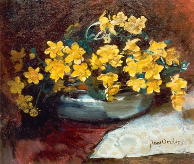 Frans Oerder | A flower still life, Öl auf Holz, 39,0 x 46,0 cm, signed l.r.
