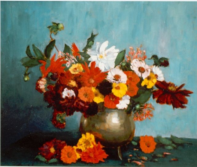 Gottfried van Pelt | A flower still life, Öl auf Malereifaser, 64,0 x 76,0 cm, signed l.l.