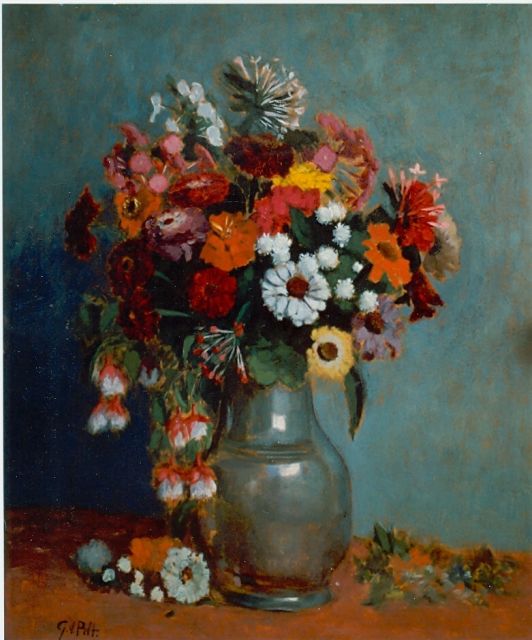 Gottfried van Pelt | A colourful bouquet, Öl auf Malereifaser, 76,0 x 64,0 cm, signed l.r.