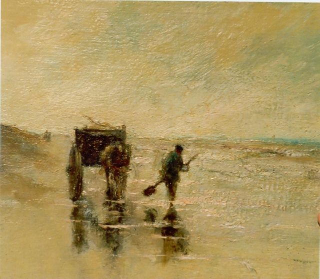 Evert Pieters | A shell-fisher, Öl auf Holz, 12,0 x 16,2 cm, signed l.r.