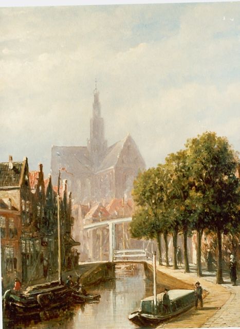 Petrus Gerardus Vertin | Haarlem in summer, Öl auf Holz, 25,0 x 21,0 cm, signed l.r.