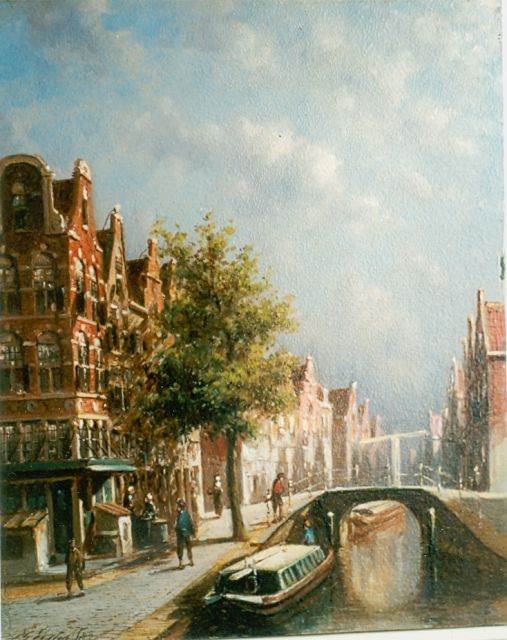 Petrus Gerardus Vertin | A town view, Öl auf Holz, 23,0 x 19,5 cm, signed l.l. und dated '82