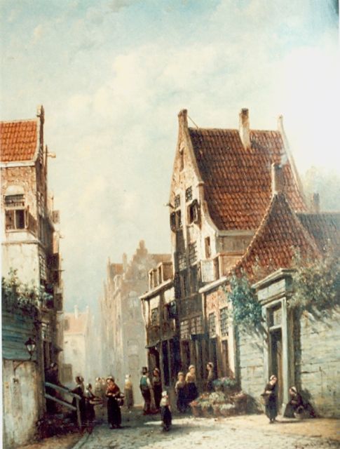Petrus Gerardus Vertin | Daily activities in a Dutch village, Öl auf Holz, 41,2 x 31,5 cm, signed l.r. und dated '69