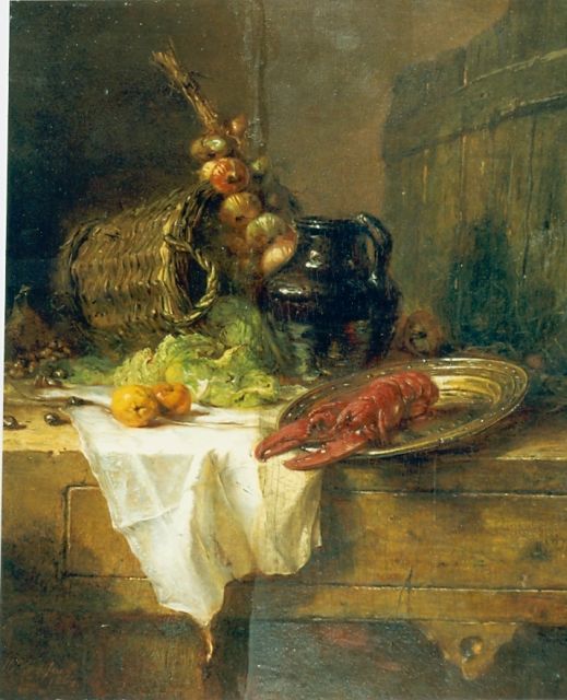 Maria Vos | Still life, Öl auf Holz, 35,0 x 29,5 cm, signed l.l. und dated 1864