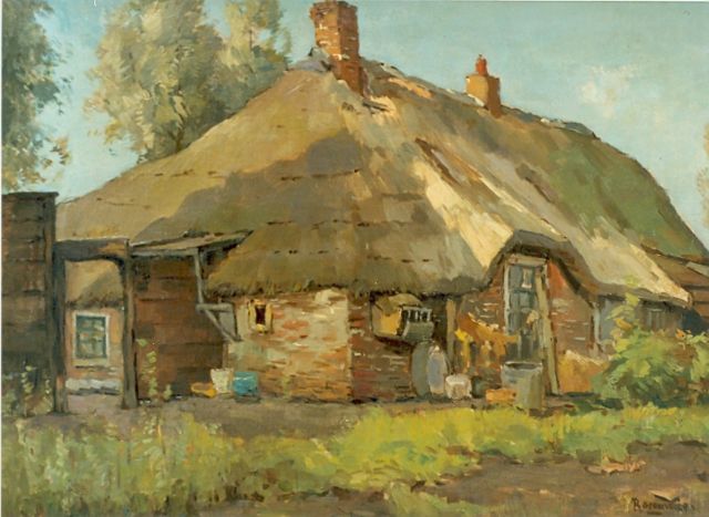 Alex Rosemeier | Farm, Öl auf Holz, 35,0 x 50,0 cm, signed l.r.